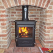 Woodwarm Foxfire 4ke installed by Faraday Stoves